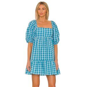 Amanda Uprichard Lucietta Plaid Babydoll Mini Dress